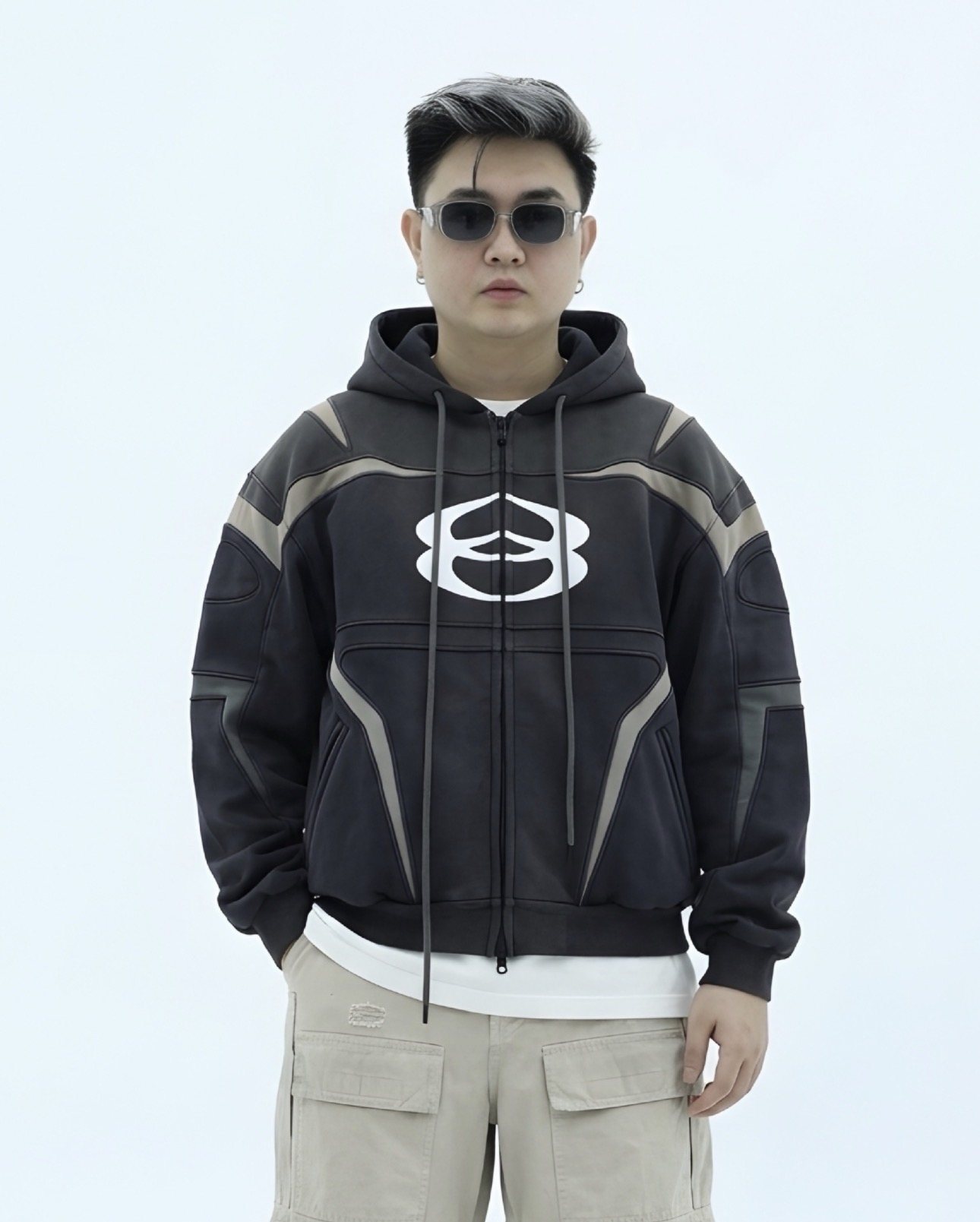 D wearing BLACKSHEEP hoodie